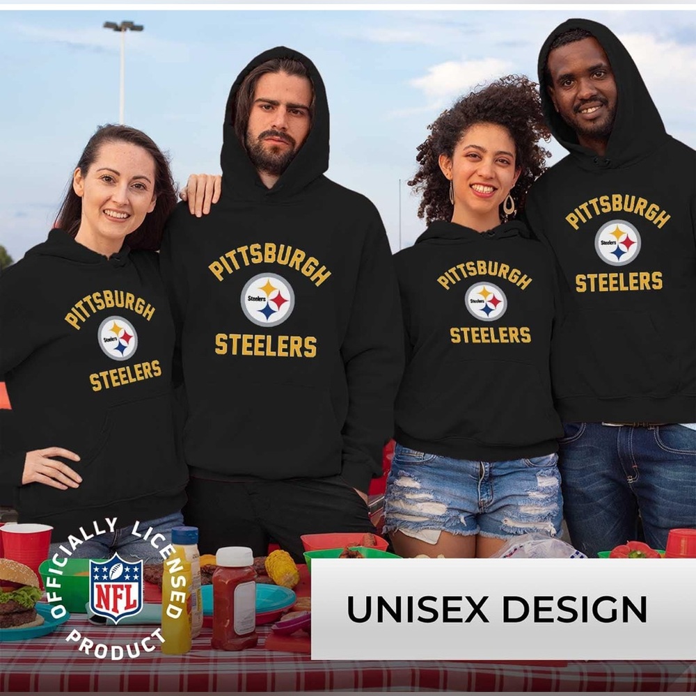 New Pittsburgh Steelers black hoodie sweatshirt - Picture 2 of 5